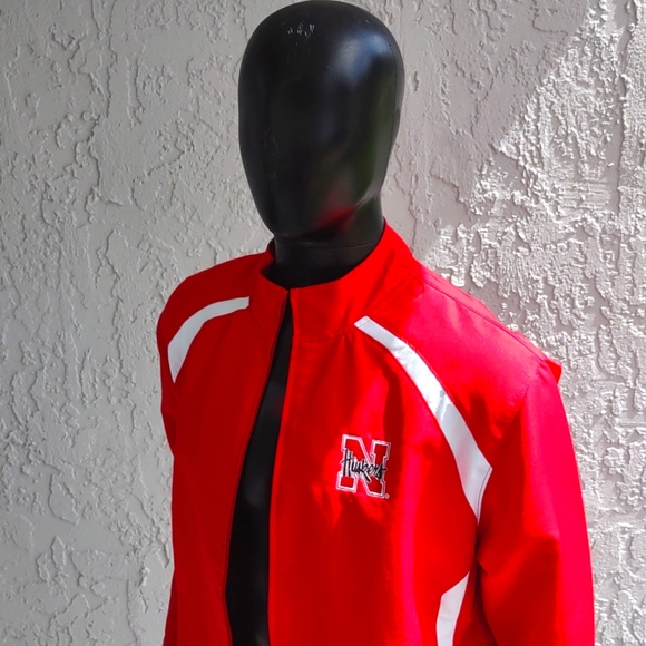 NEBRASKA CORN HUSKERS FULLY LINED FULL ZIP PREMIUM JACKET/PHOTO: George Flippin - Picture 1 of 17